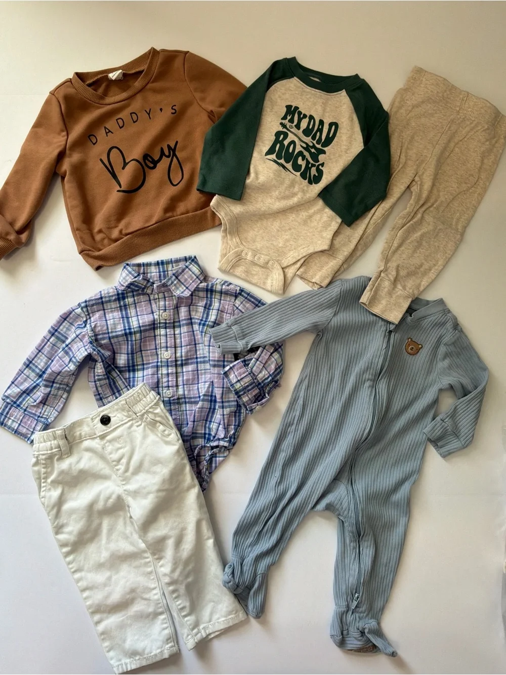 15 piece Baby Boy Bundle Lot of Winter Clothes 6 mo & 6-9 month Mixed Brands